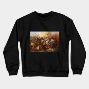 Jeanne d'Arc in Battle by August Gustav Lasinsky Crewneck Sweatshirt